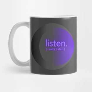 Listen | Purple Grey Gradient Mug